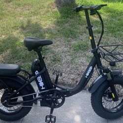 New Adult Black Folding Electric Bicycle E-bike 500w  20” Fat Tire 