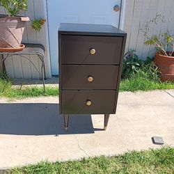 Single Black Nightstand 29.5"H x 16"W x 17".5D