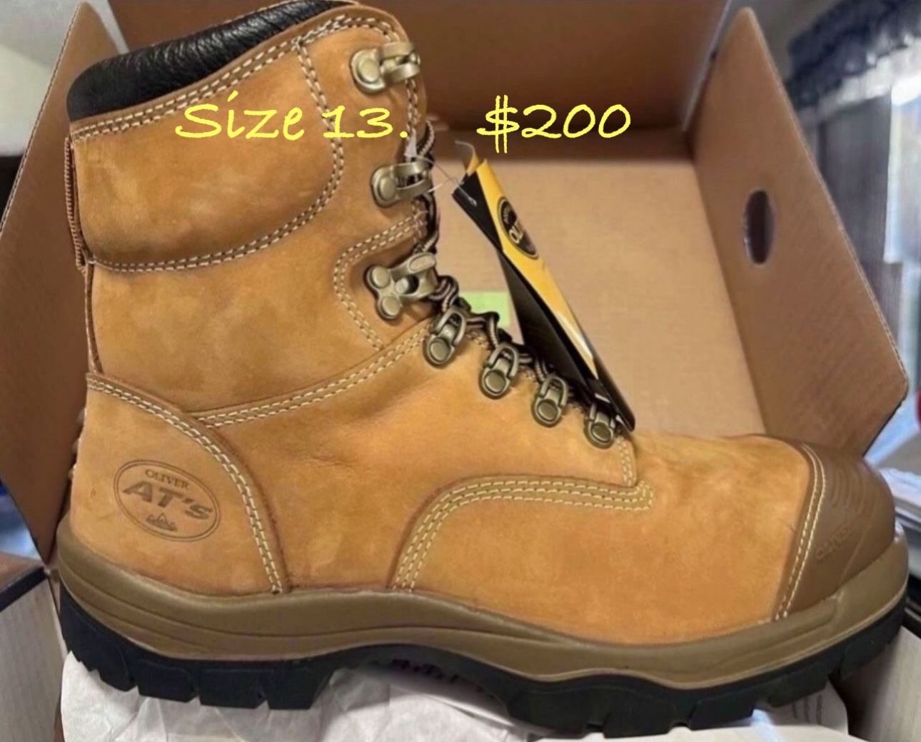 NEW Men’s Oliver Leather Work Boots Size 13