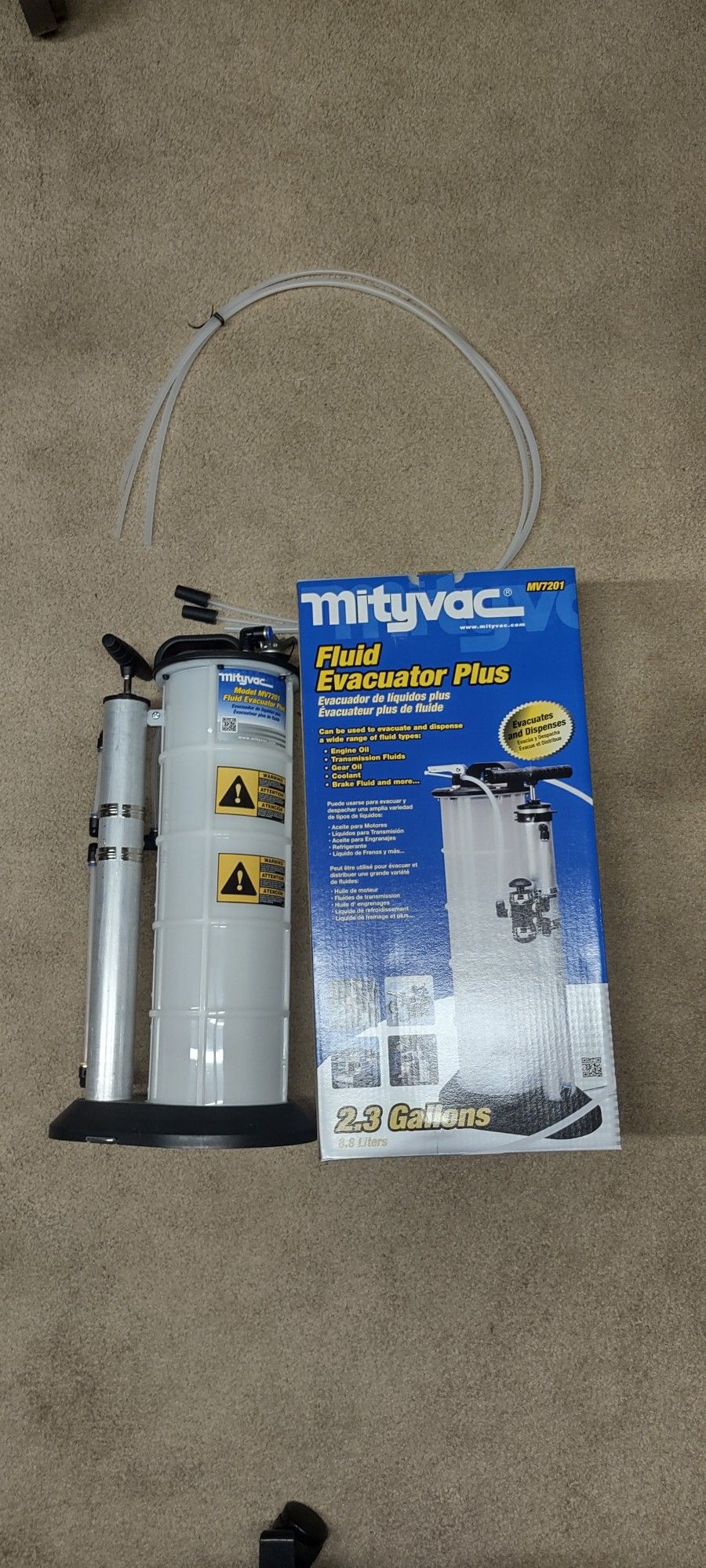 fluid evaluator, extractor, vacuum pump