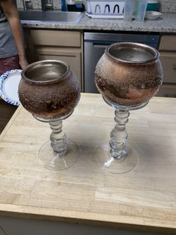 Decrotive Candle Holders And Pots.