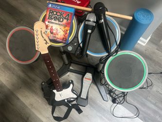 Rock Band 4 ps4 complete set very rare !