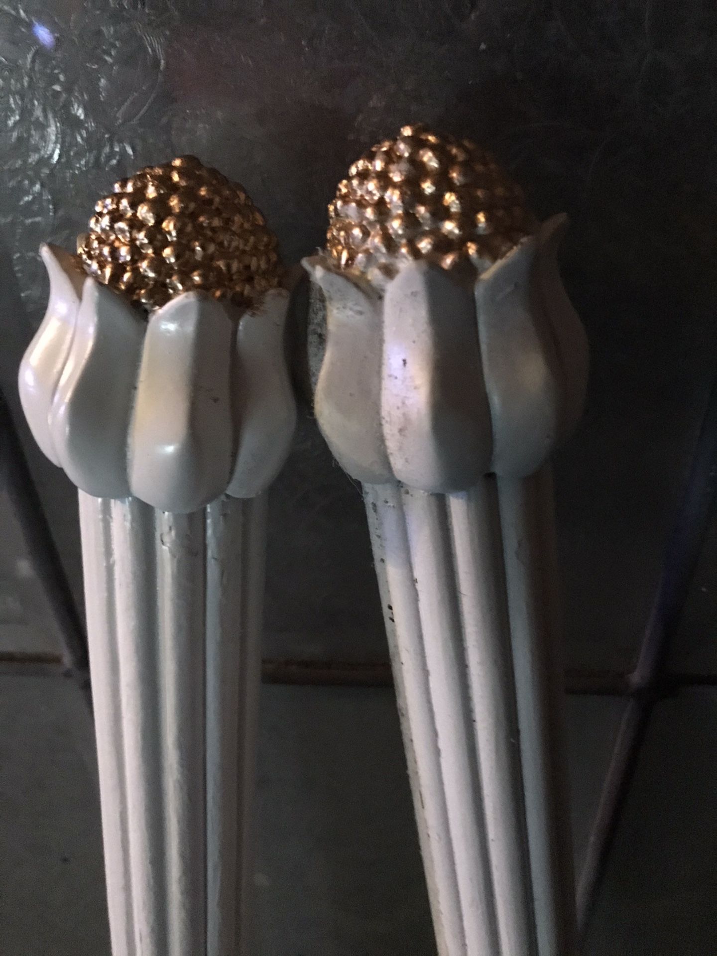 Vintage curtain rods.