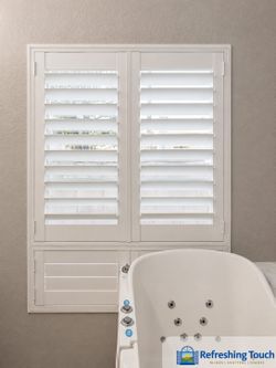 Moisture Resistant Poly Shutters, Kitchens and Baths, Custom, Installed - 909-681-7003