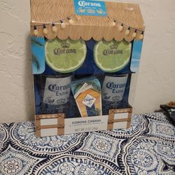 Corona Cabana Pint Glasses And Coasters 