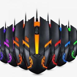 New 200pc -RGB Gaming Wired USB Mouse Ergonomic optical computer game