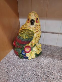 Pfaltzgraff Ceramic Parrot Cookie Jar