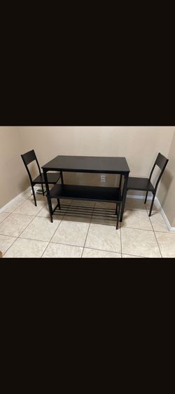 Black wood table