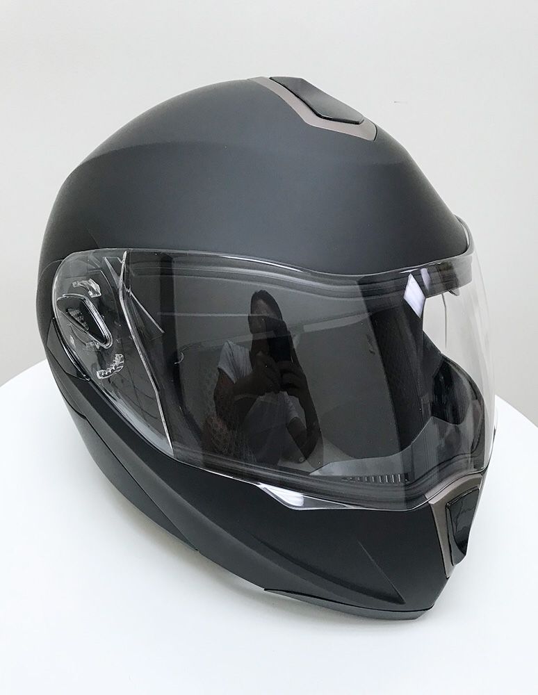 New $45 Full Face Motorcycle Bike Helmet Flip up Dual Visor (M, L, XL) DOT Approved