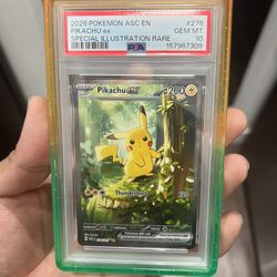 2026 POKEMON ASC EN-ASCENDED HEROES SPECIAL ILLUSTRATION RARE PIKACHU EX PSA 10 Treekachu