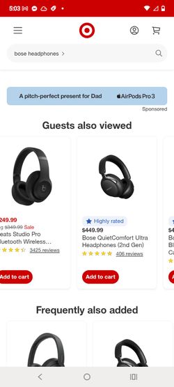 Bose Quiet comfort Ultra head phones (2nd gen)