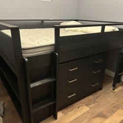 Pottery Barn Sleep and Study Low Loft Bed