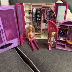 Barbie Closets Including Chelsea Closet 