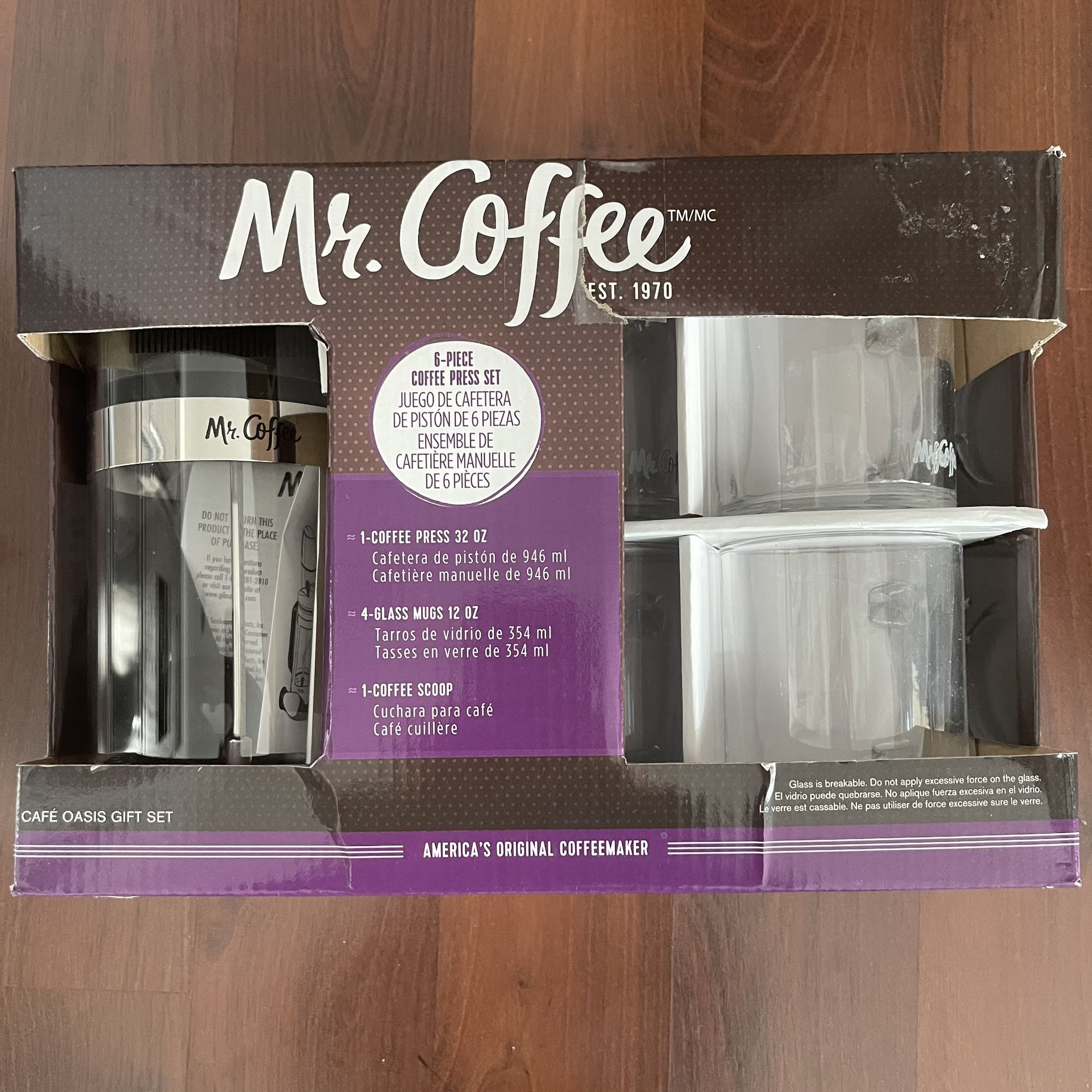 New Mr. Coffee 6-Piece Coffee Press Set