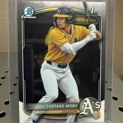 2025 Bowman Chrome Prospect 1st Bowman Shotaro Morii #BCP-170 Oakland Athletics