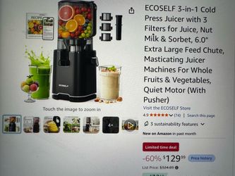 Ecoself 3 in 1 Cold Press Juicer