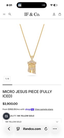 If & co micro Jesus piece pendant only
