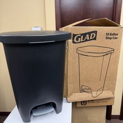 Glad Premium 13 Gallon Trash Can - Plastic Kitchen Waste Bin with Odor Protection