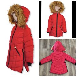 DKNY Girls' Angled Baffle Insulated Parka (Little Girls)
