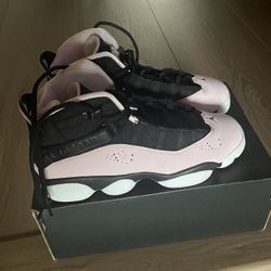 Jordan 6 Rings Pink & Black Leather Shoes