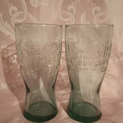 Vintage McDonald's 15 Cent Hamburger Green Glasses 