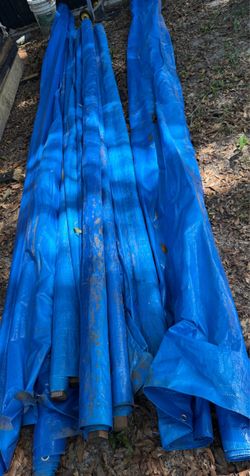 4 Large Blue Tarps –