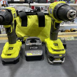 Ryobi Drill Set With Batteries & Charger