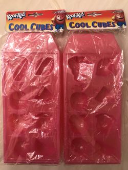 Kool Aid Ice Cube Trays Drink Mix Kool Cubes Fruit Vintage New 