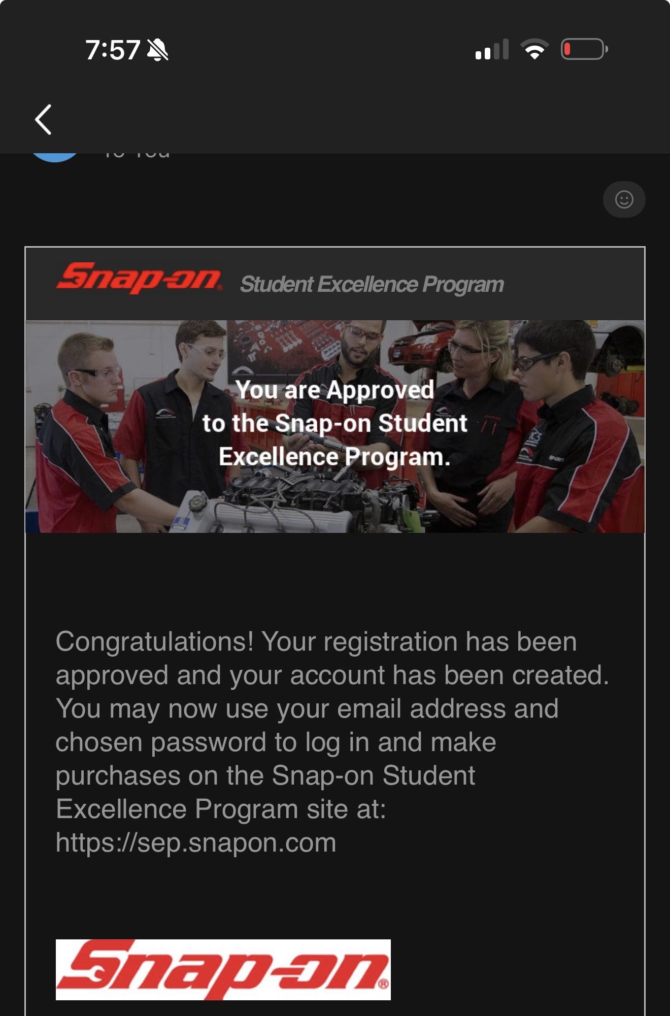 Snap on Tools 50% off