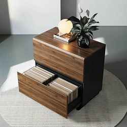 2 Drawer Lateral File Cabinet, 31w*28h Wood Filing Cabinet with Anti-tilt Mechanism, Home Office Storage Filing for Letter, A4 & Legal Size, Black Wal