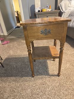 Tan side table
