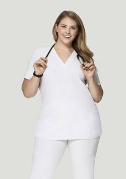 Medium/Regular Mandala White Scrub Top