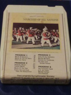 VINTAGE 1970s MARCHES OF ALL NATIONS 8 TRACK CASSETTE TAPE