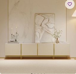 New TV Stand Fits 85 In Tv Modern White 