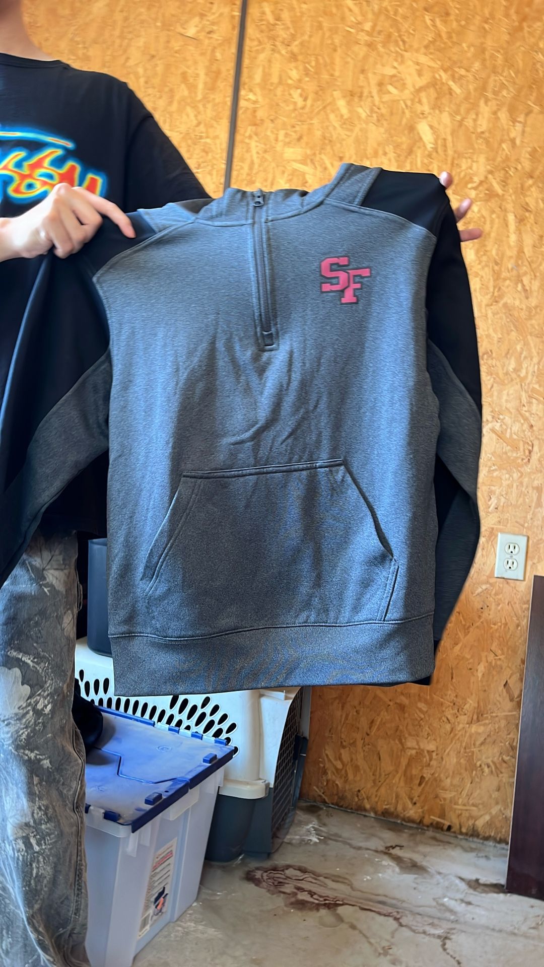 Grey And Black Hoodie