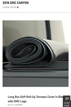 GMC Canyon Long box soft roll-up Tonneau cover black