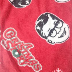 Adult Unisex Lg Ralphie A CHRISTMAS STORY Red Fleece Pajama Lounge Pants Holiday
