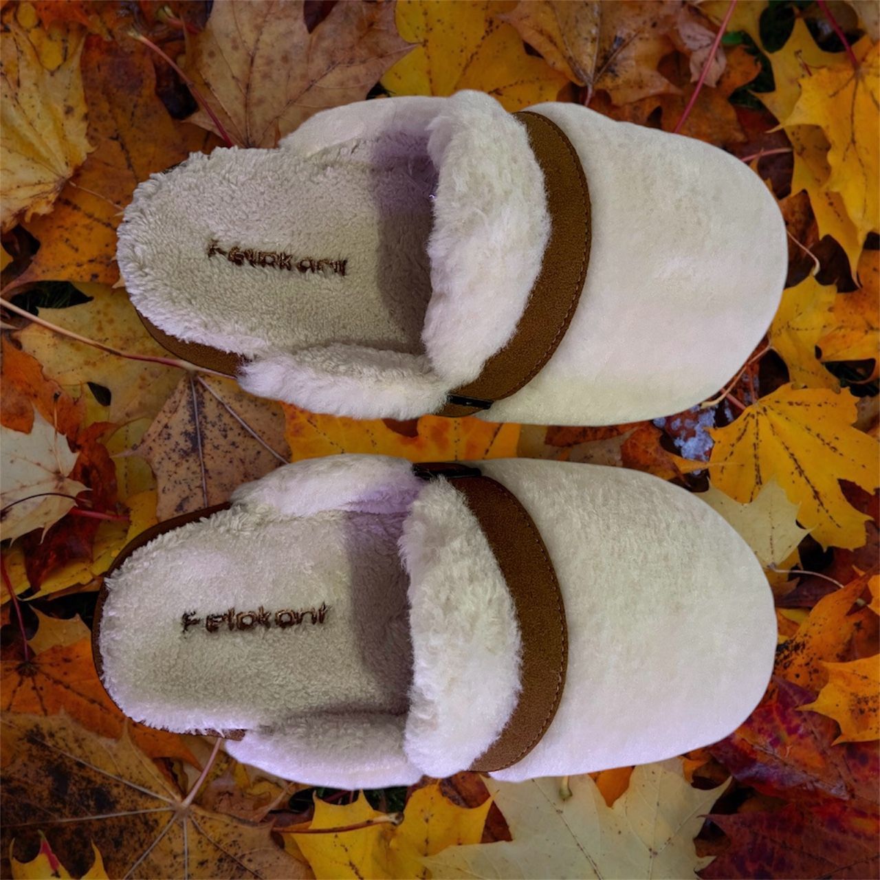 Women’s Winter House Slippers – Fluffy Memory Foam Platform Indoor/Outdoor Comfort. Sz 7-8 
