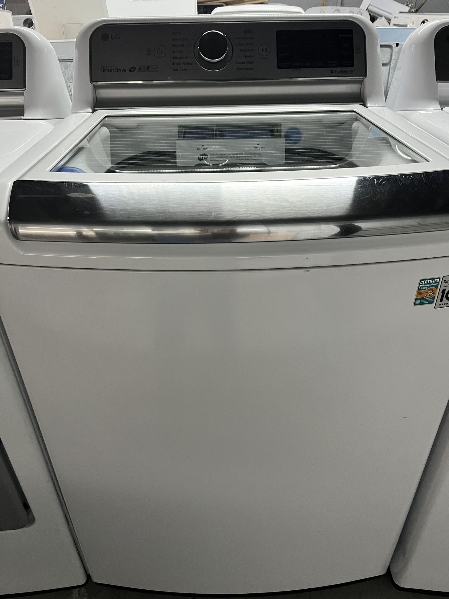 Large LG Washer And Dryer Set In White With Easy Load Door