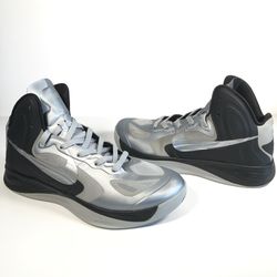 Nike Hyperfuse Basketball Shoes Mens 9.5 Black Grey 