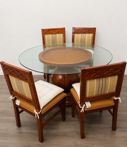 Glass Table set 4 chairs