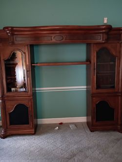 Cherry wood entertainment center