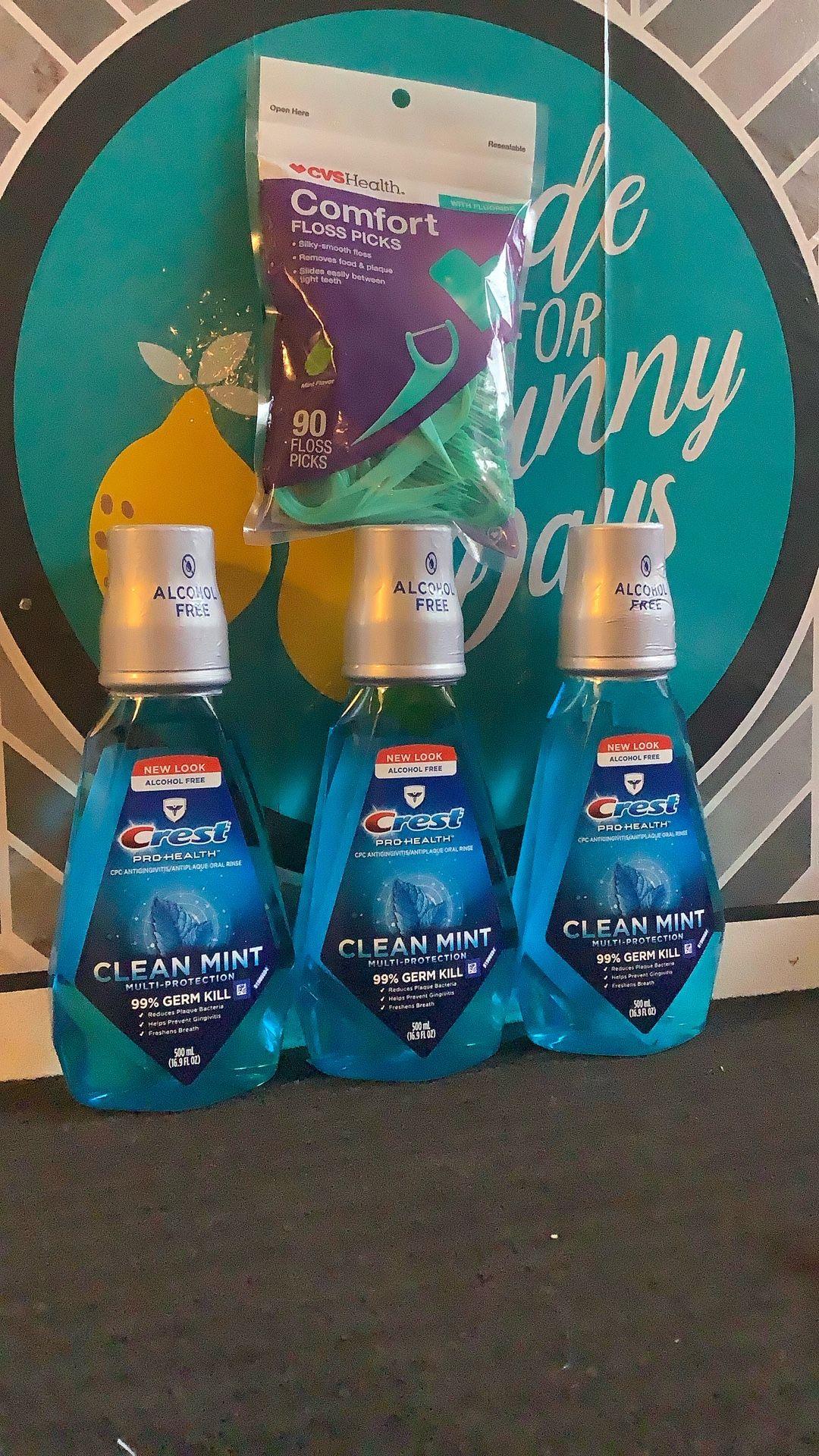 3-Mouthwash 1-90 Floss Picks All For $10