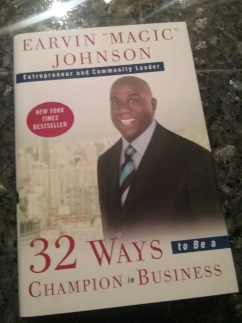 Earvin Magic Johnson autographed book titled 32 Ways to Be a Champion in Business