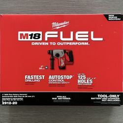 M18 FUEL 18V Lithium-Ion Brushless Cordless 1 in. SDS-Plus Rotary Hammer (Tool-Only). $280