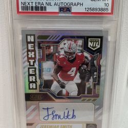 JEREMIAH SMITH 2025 Panini Score Next Era NIL Auto Ohio State PSA 10 GEM 