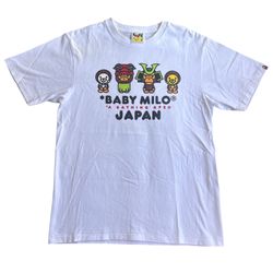 A Bathing Ape Baby Milo Japan Exclusive White Shirt Size: M