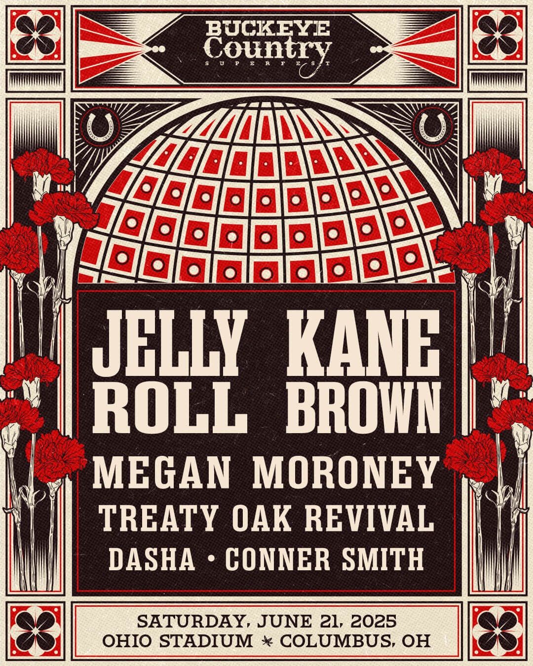 Buckeye Country Superfest June 21- 8 Tickets Together, on Aisle!  Section 19C, Row 8 Seats 17-20 and Row 9 Seats 17-20.  