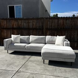 Light Grey/White Aries Sofa Sectional 