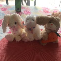 Three Fuzzy Beanie Babies 